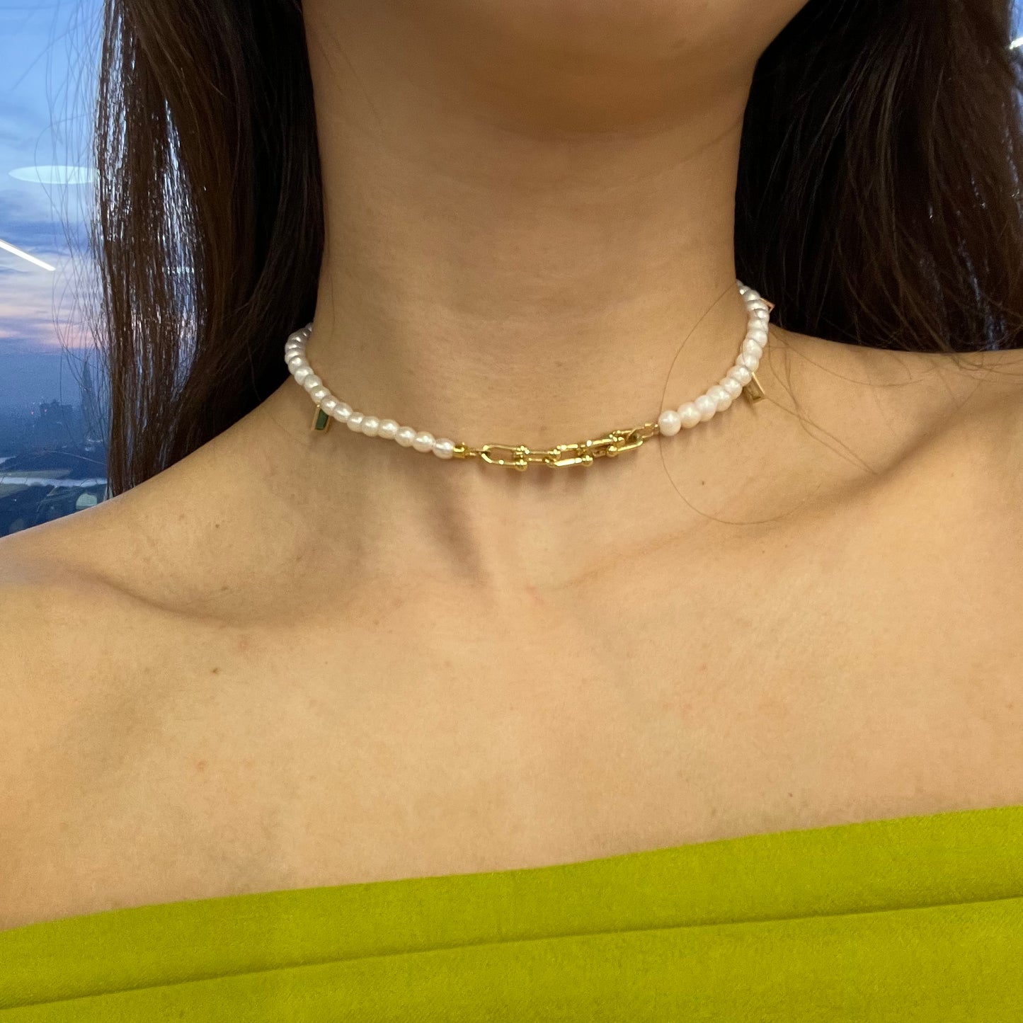 Esmé Pearl Choker Necklace