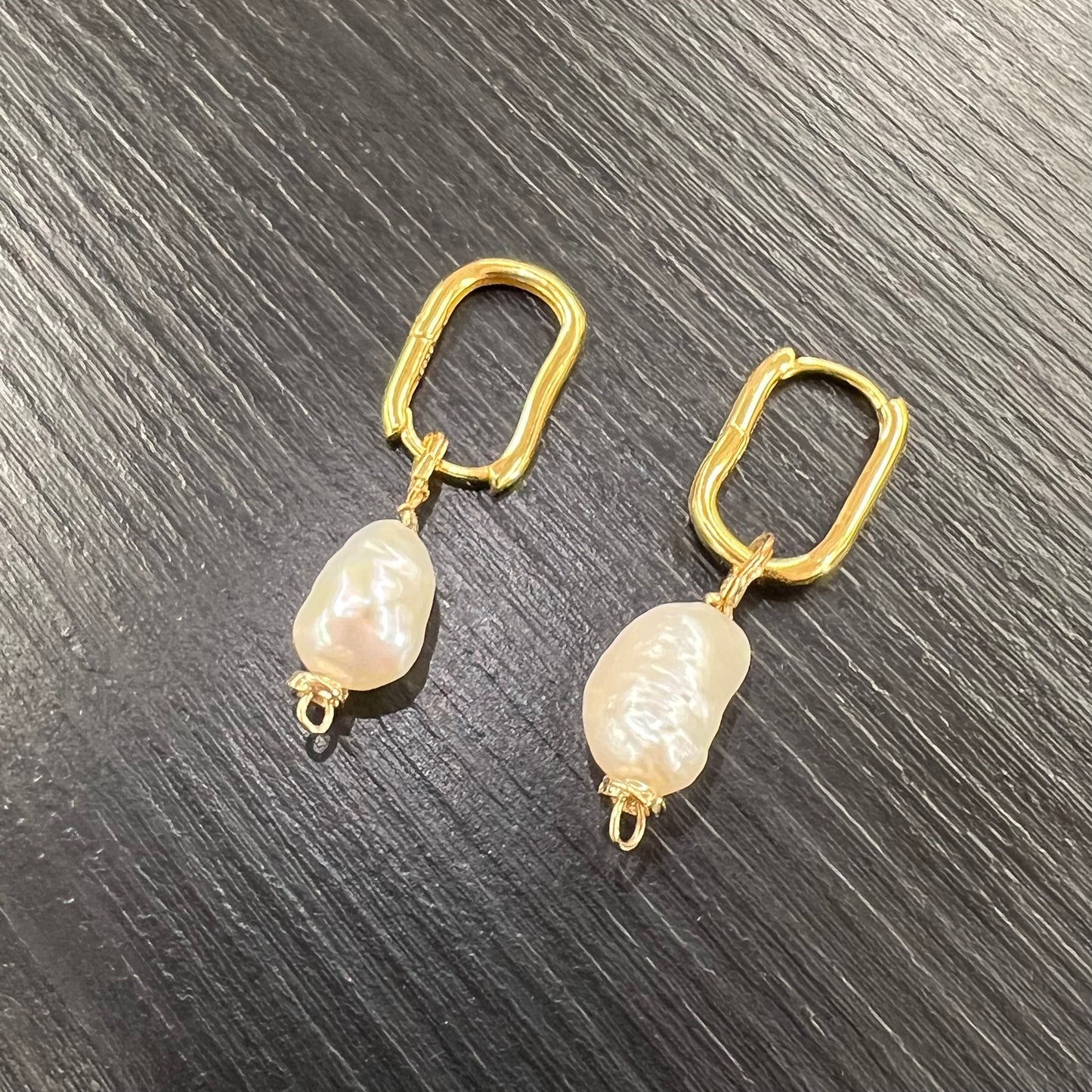 Félicité Baroque Pearl and Drop Hoop Earrings