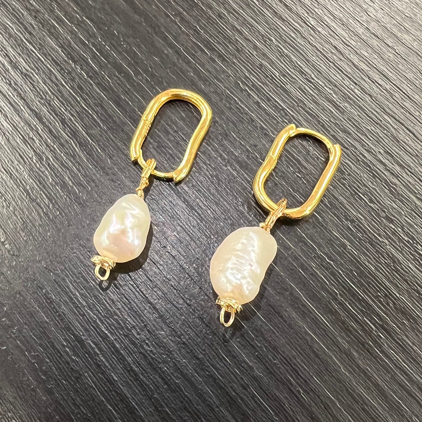 Félicité Baroque Pearl and Drop Hoop Earrings